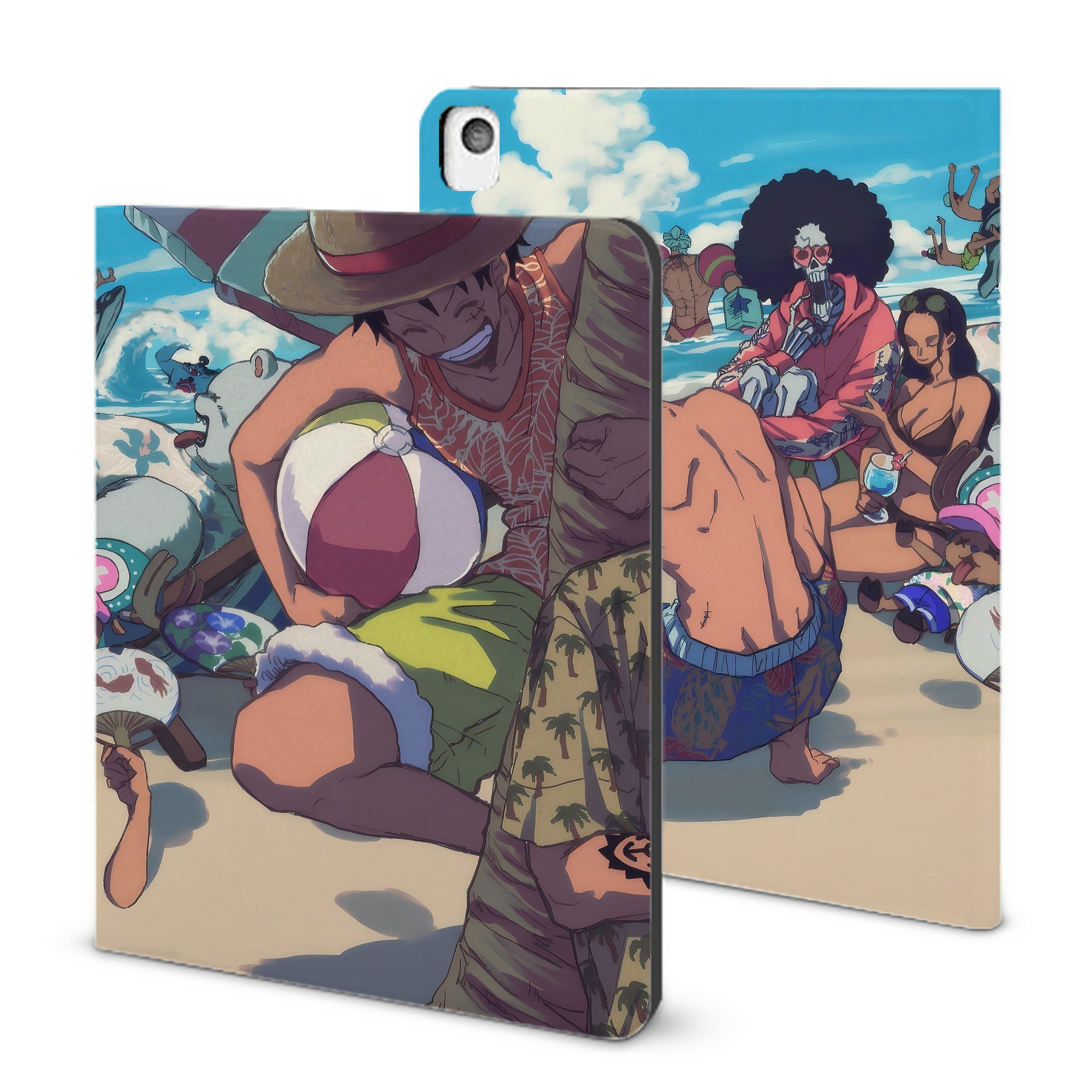 （画像用） ワンピース ONE PIECE IPadケース ペンホルダー付き ブックスタイルデザイン